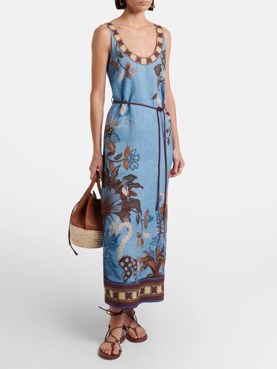 Alemais Dresses & Skirts - alemais Georgie printed linen midi dress $ 580 Size US 2 AU 6